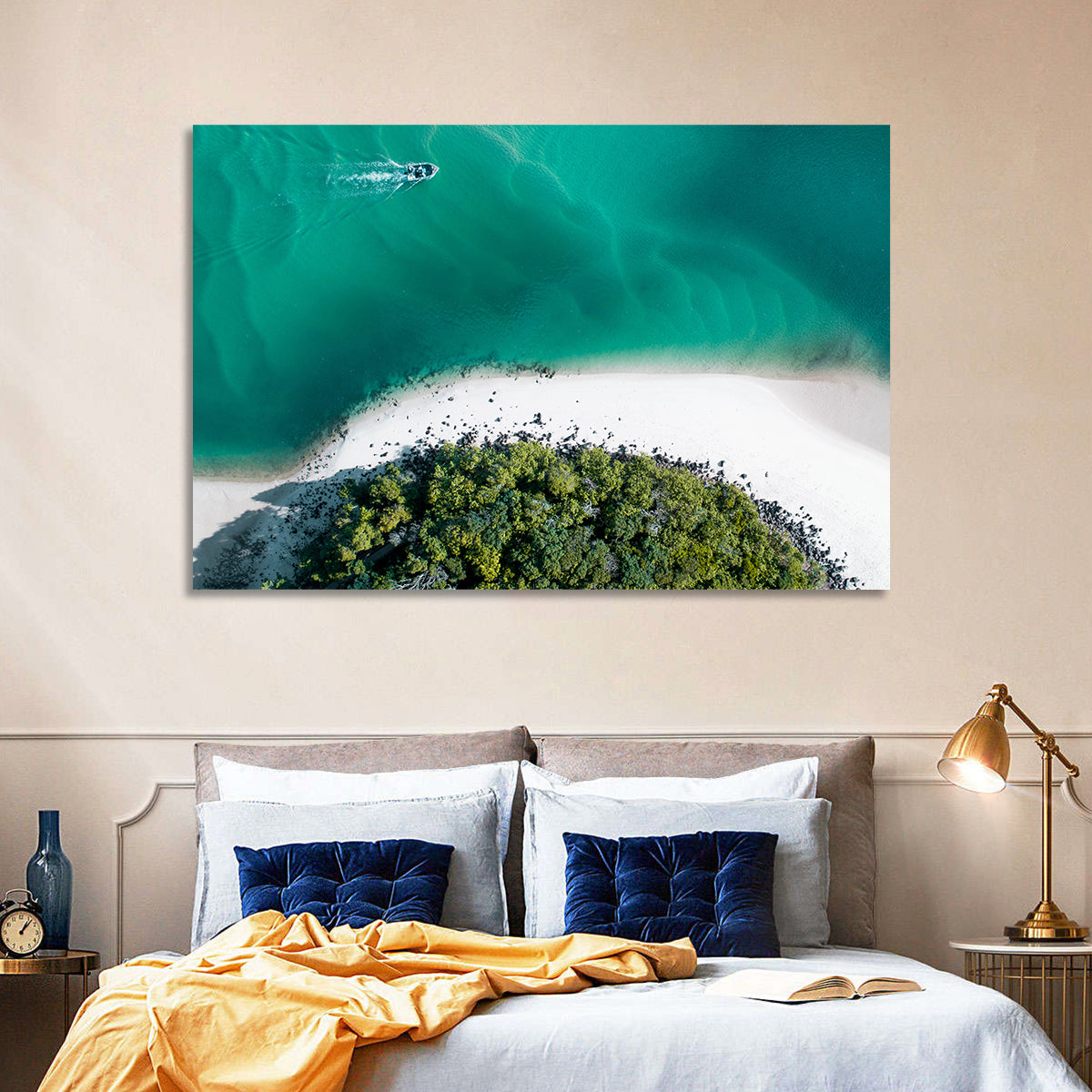 Clam Beach Aerial View Wall Art
