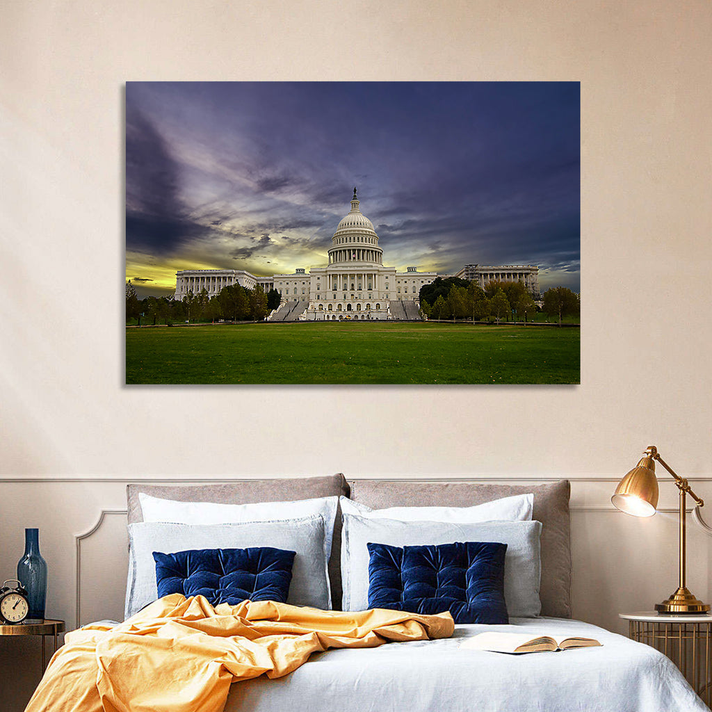 United States Capitol at Dusk Wall Art