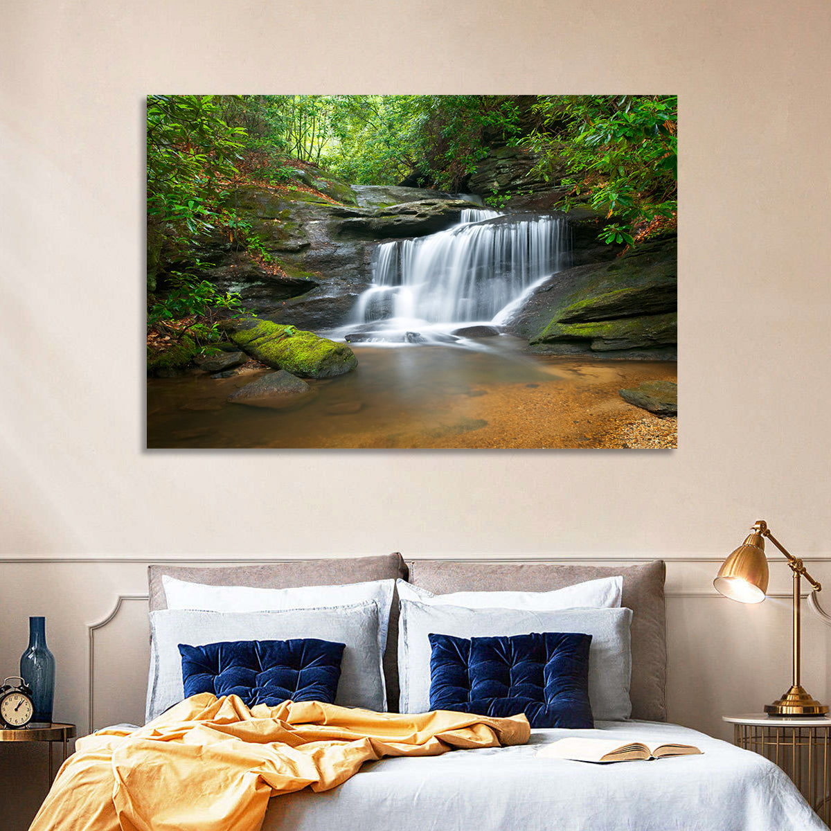Blue Ridge Mossy Waterfall Wall Art