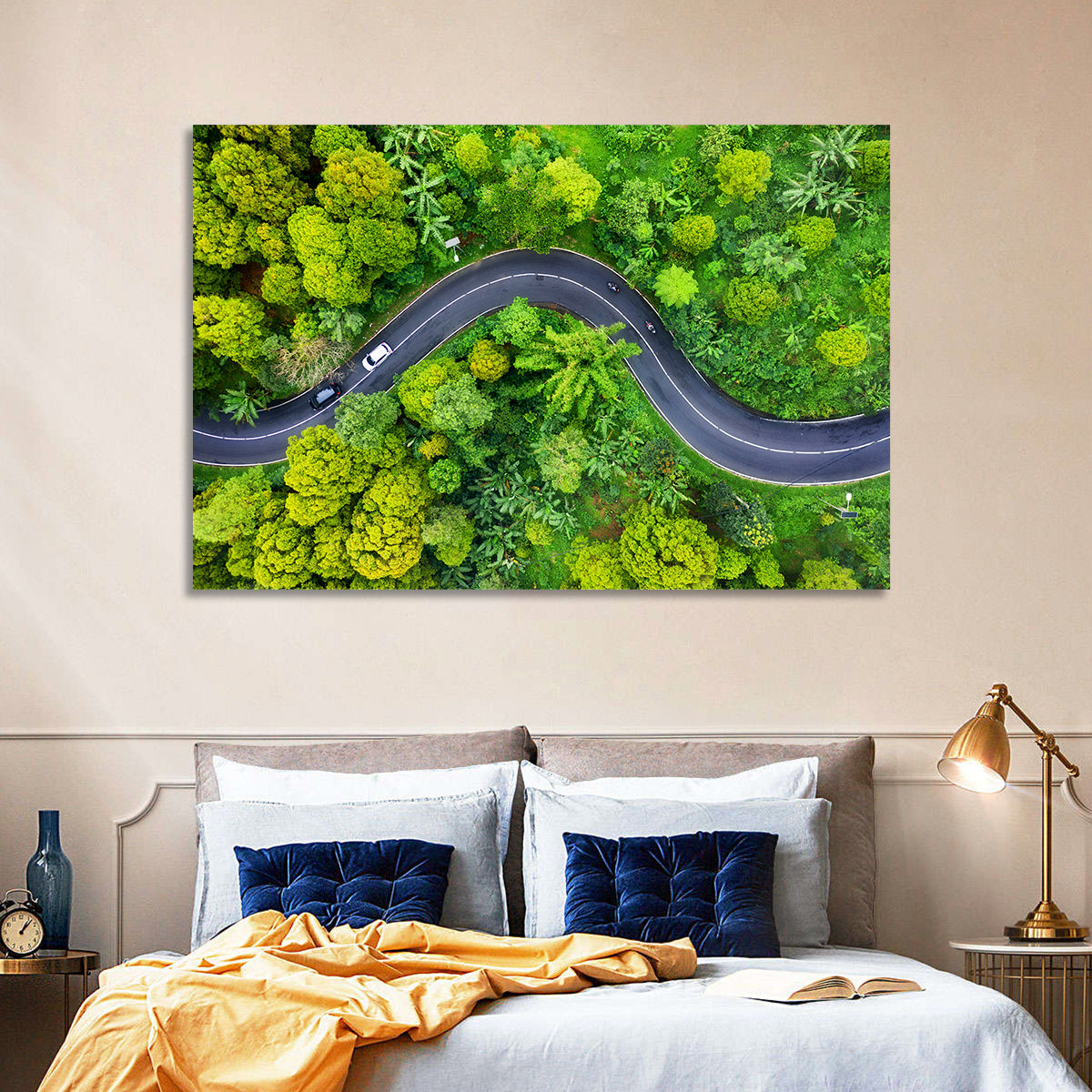 Winding Tropical Forest Road Wall Art