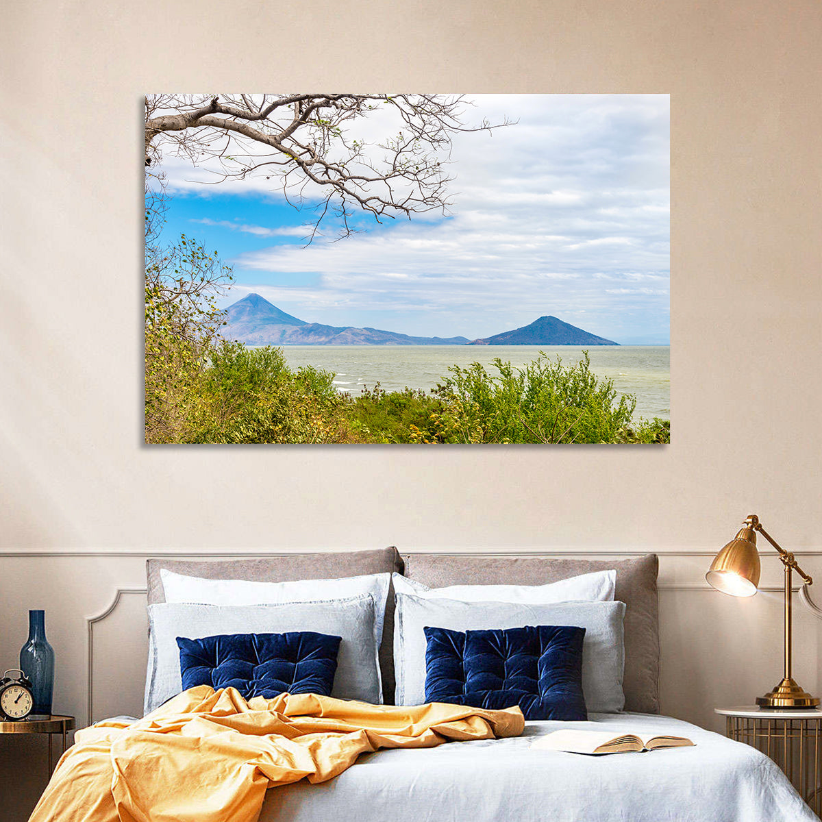 Xolotlan Lake Wall Art in a room, landscape