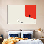 Solitary Figure with Red Door Wall Art