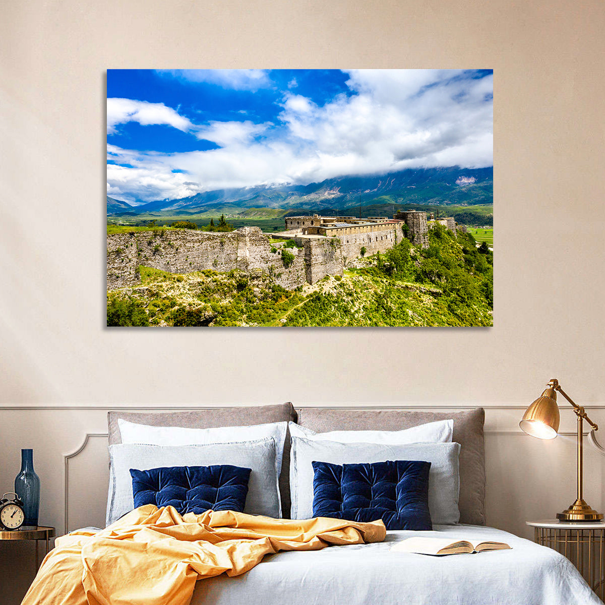 Gjirokastër Fortress Over Drino Valley Wall Art in a room, landscape