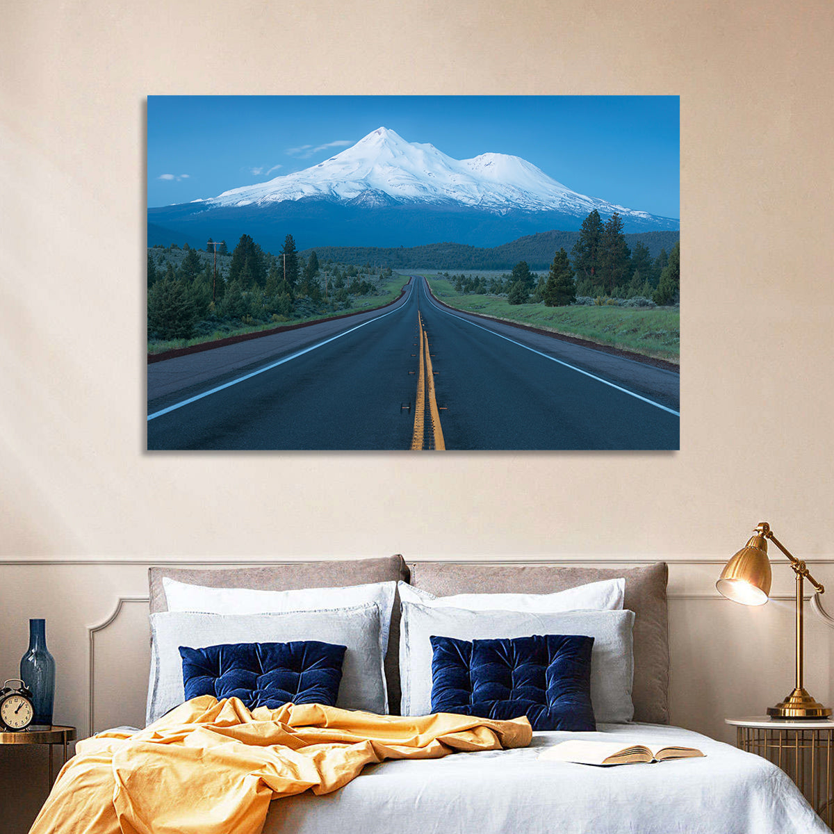 Road to Mount Shasta Wall Art in a room, landscape