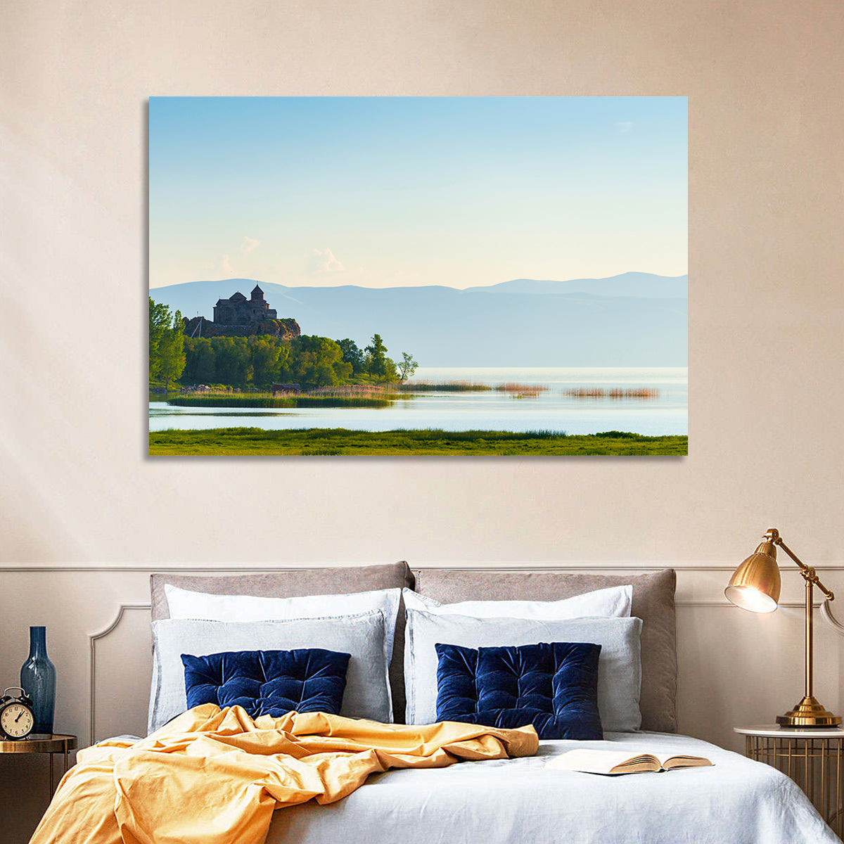 Sevanavank on Lake Sevan Wall Art in a room, landscape