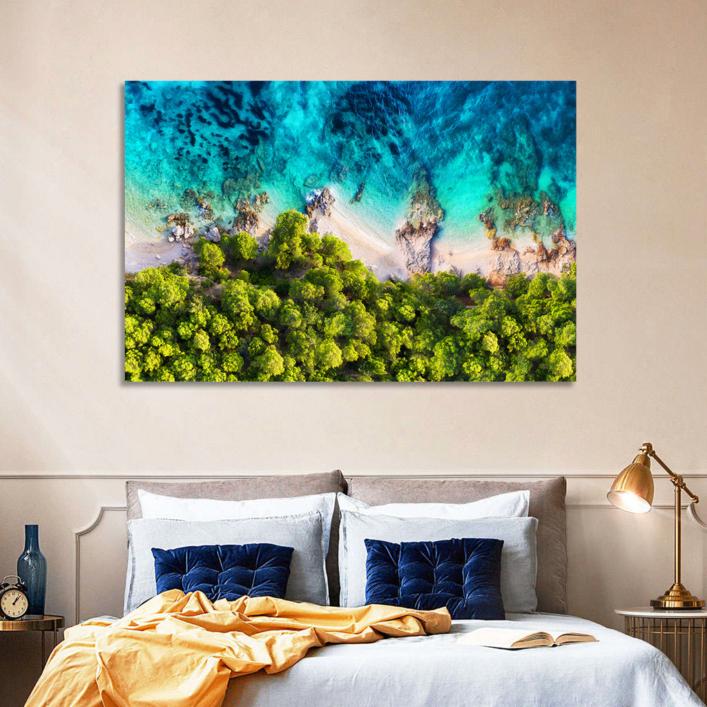 Croatian Turquoise Coastline Wall Art