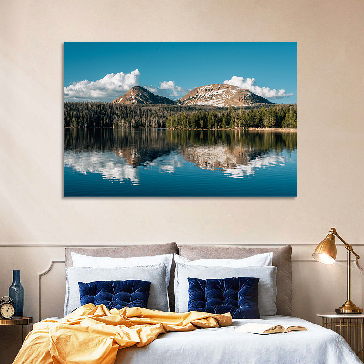 Uinta Mountains at Trial Lake Wall Art in a room, landscape