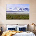 Icelandic Snow and Moss Landscape Wall Art