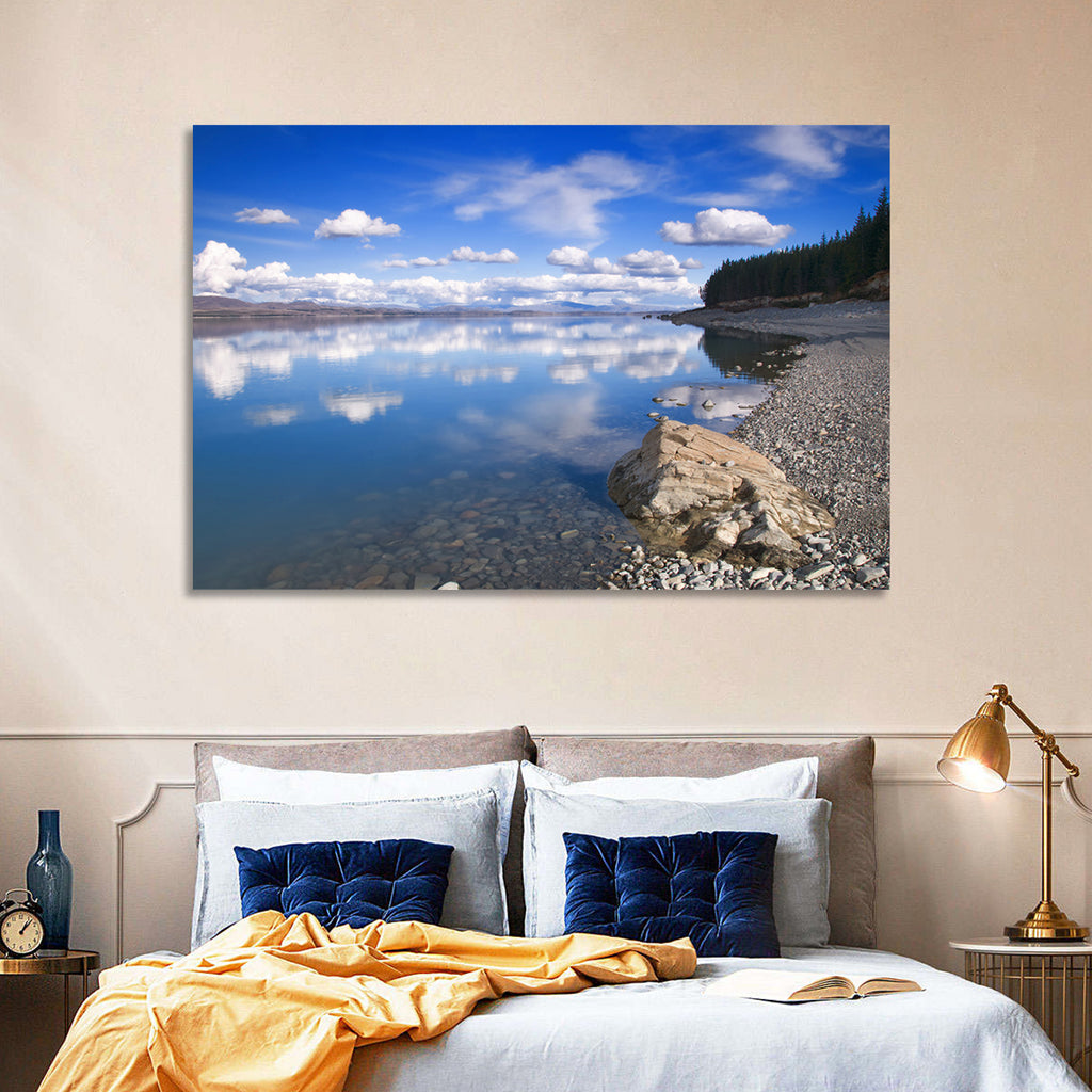 Pukaki Pebbled Shoreline Wall Art