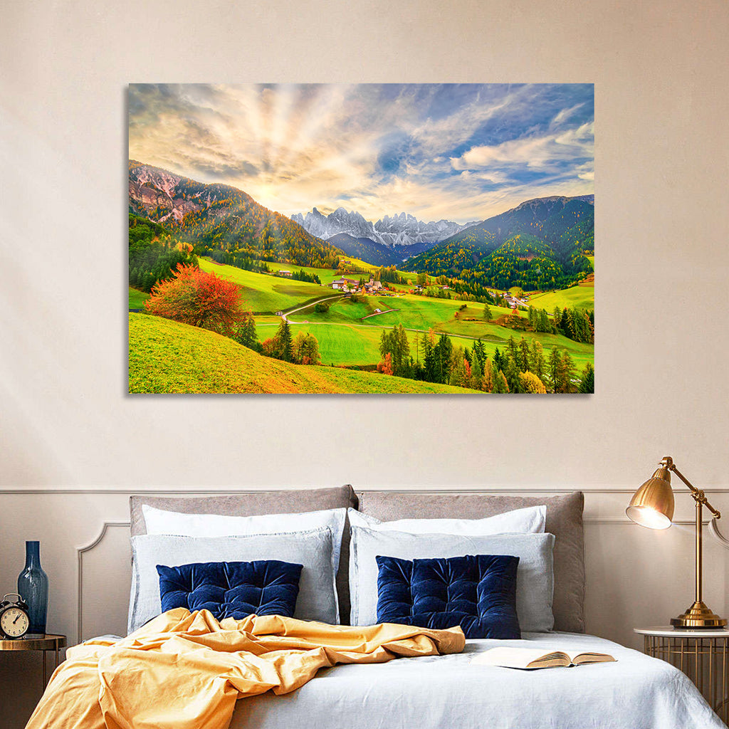 Santa Magdalena Valley at Golden Hour Wall Art