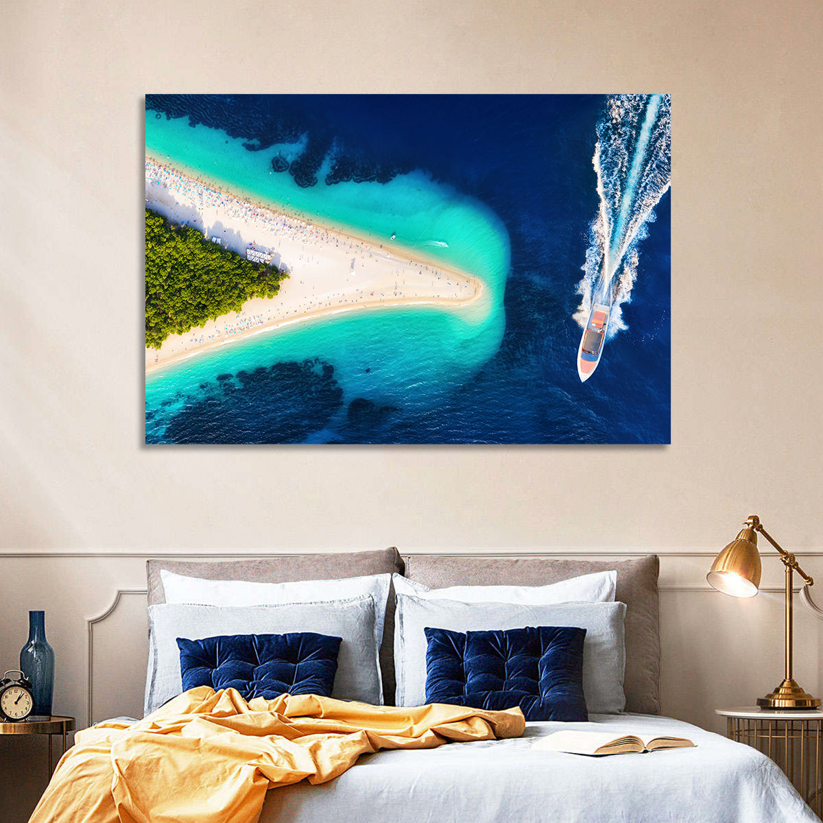Zlatni Rat Beach Aerial, Bol Croatia Wall Art