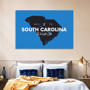 South Carolina State Map Wall Art