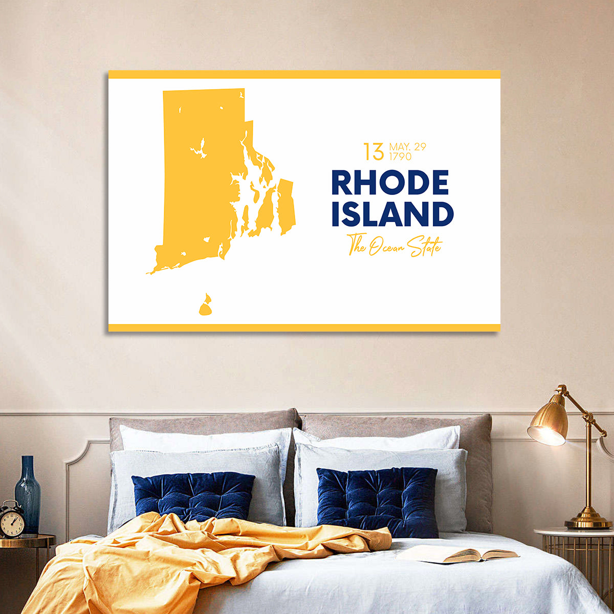 Rhode Island Map Wall Art