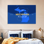Michigan Shield Map Graphic Wall Art