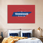 Tennessee Typographic Map Wall Art