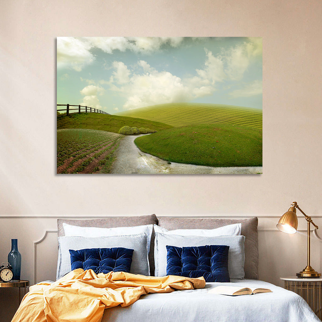Winding Road Through Rolling Hills Wall Art