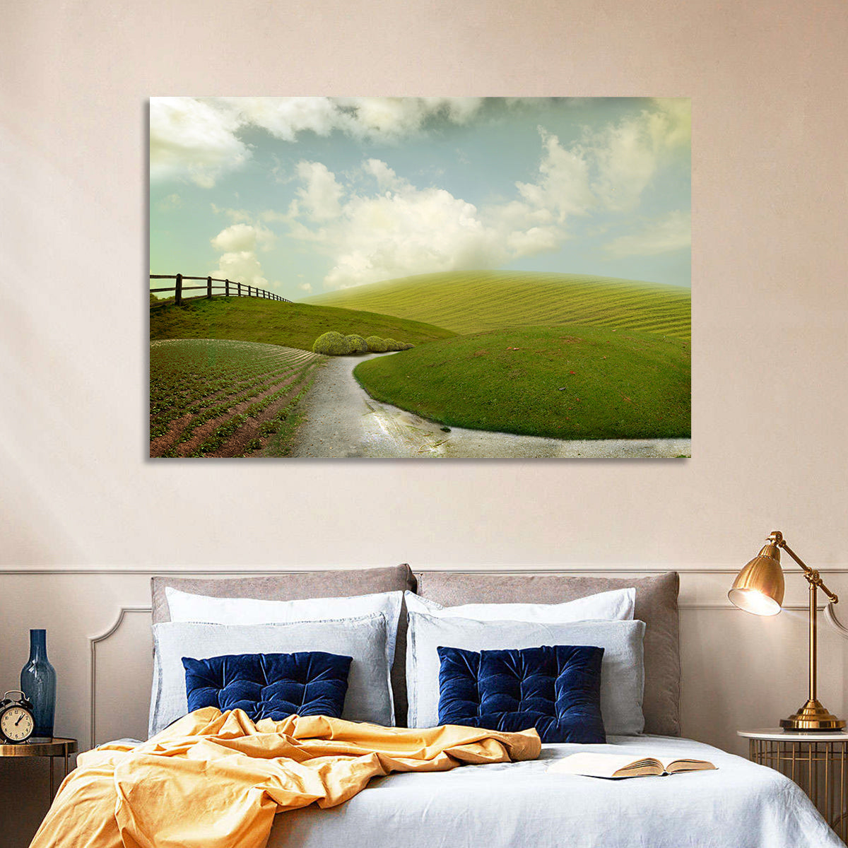 Winding Road Through Rolling Hills Wall Art