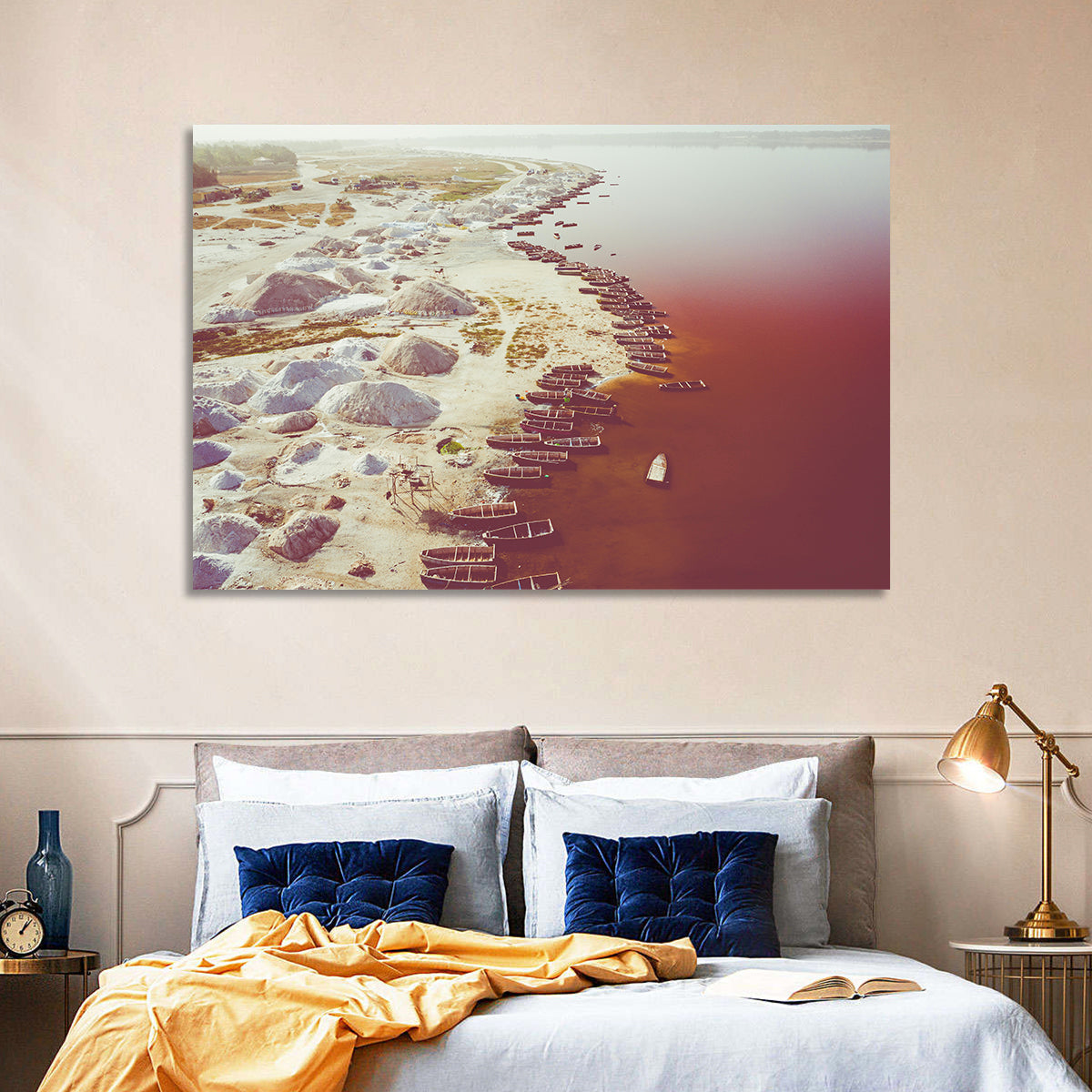 Lake Retba Aerial Wall Art