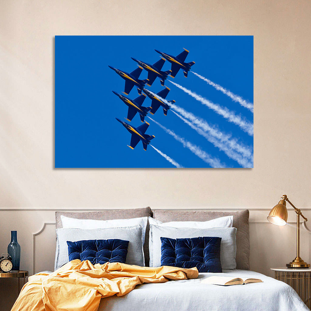 Blue Angels Delta Formation Flyover Wall Art