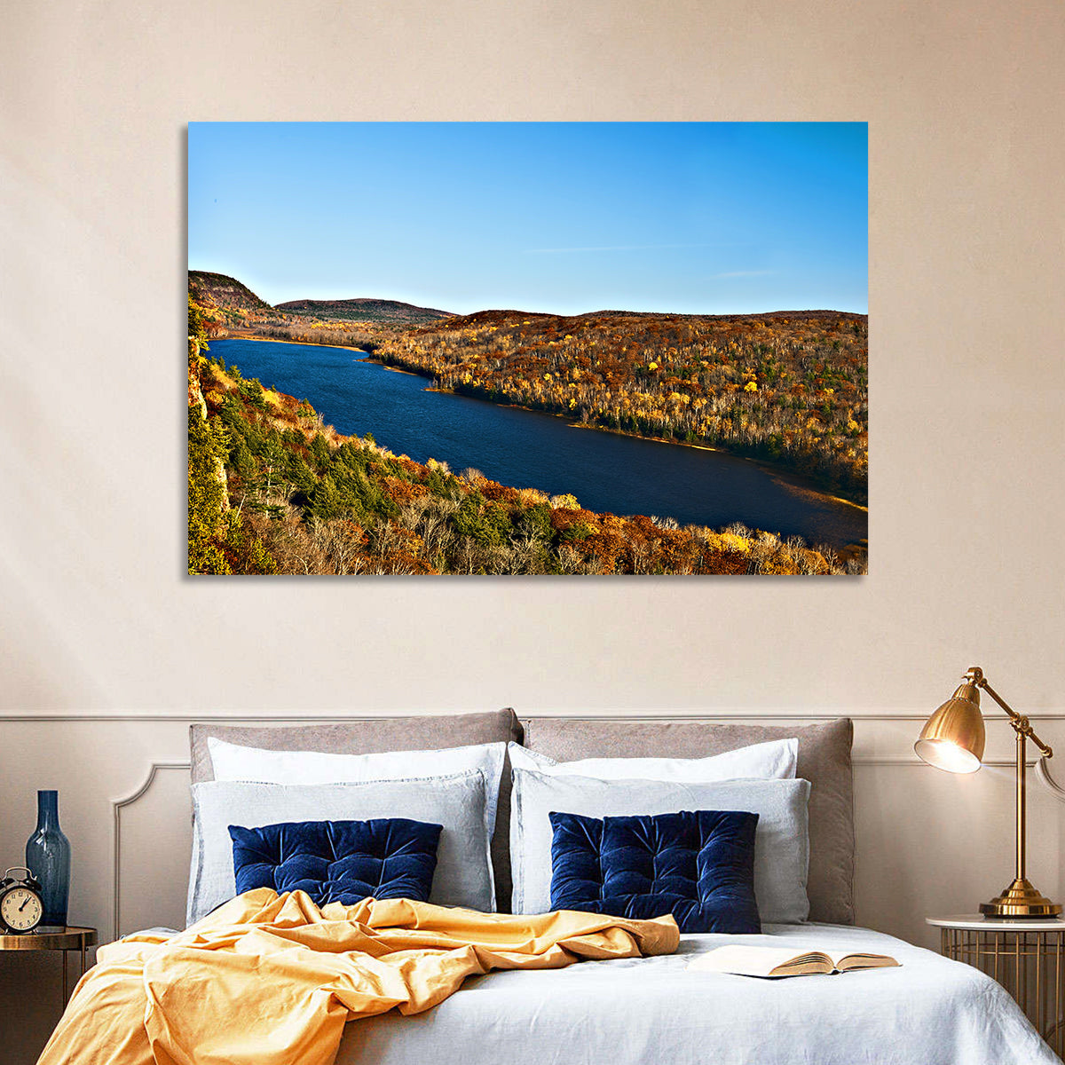 Lake of the Clouds Golden Hour Wall Art
