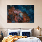 Blue to Rust Color Field Wall Art