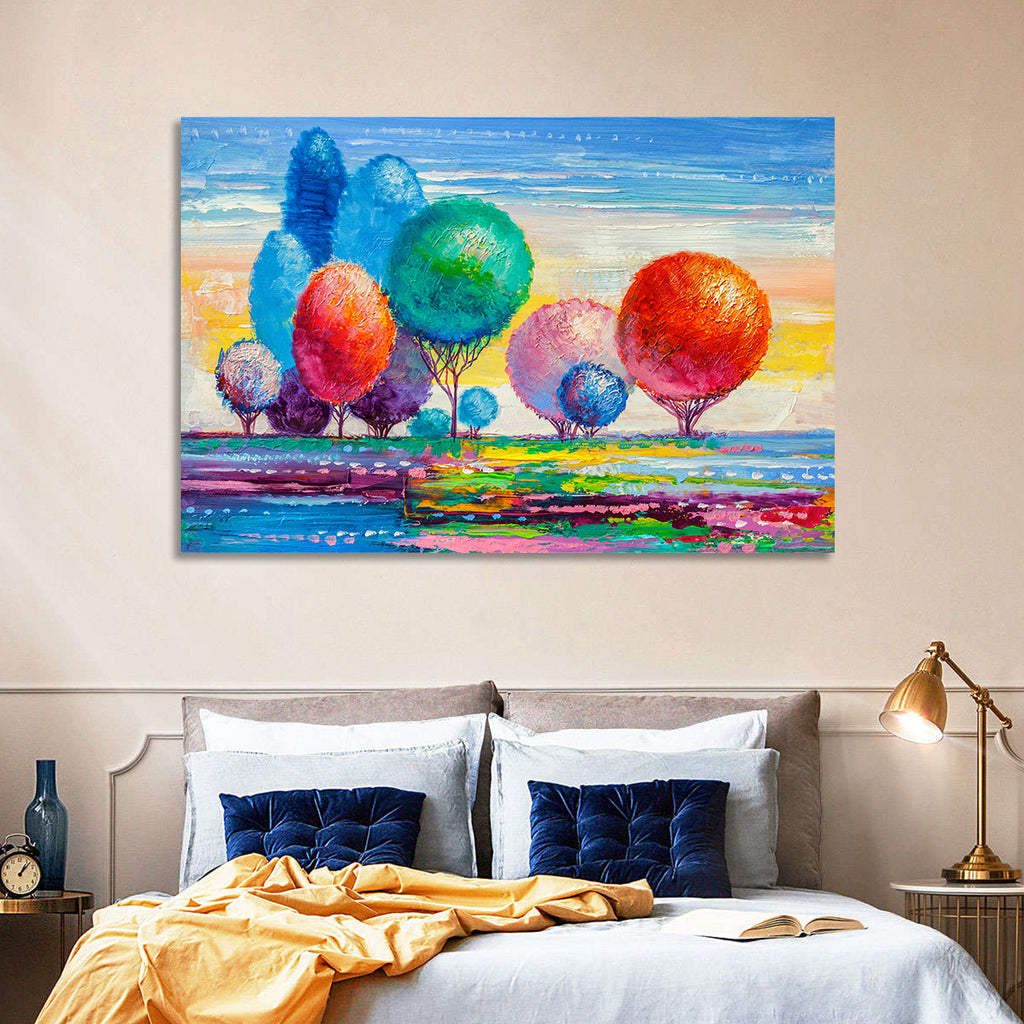 Autumn Trees at Sunset Wall Art