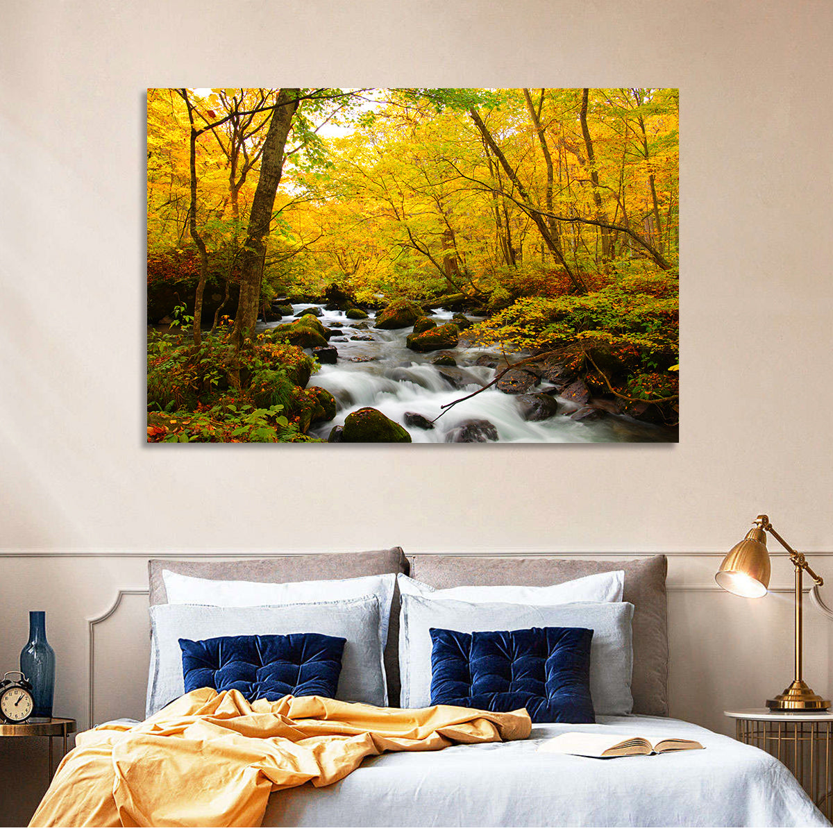 Oirase River Wall Art in a room, landscape