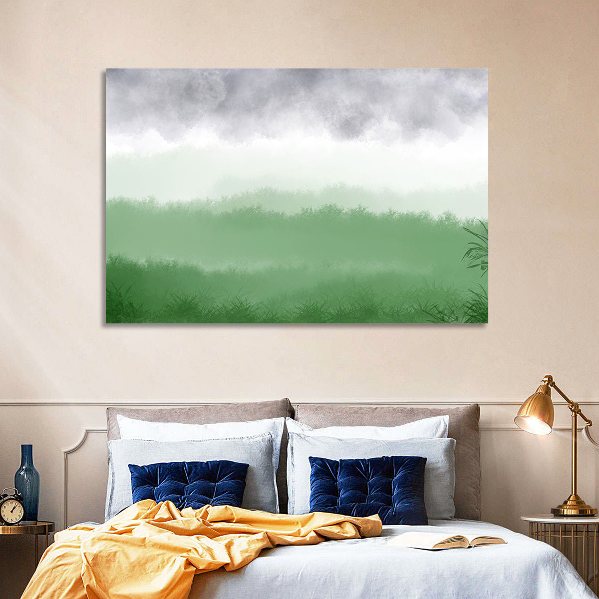 Misty Green Fields Wall Art