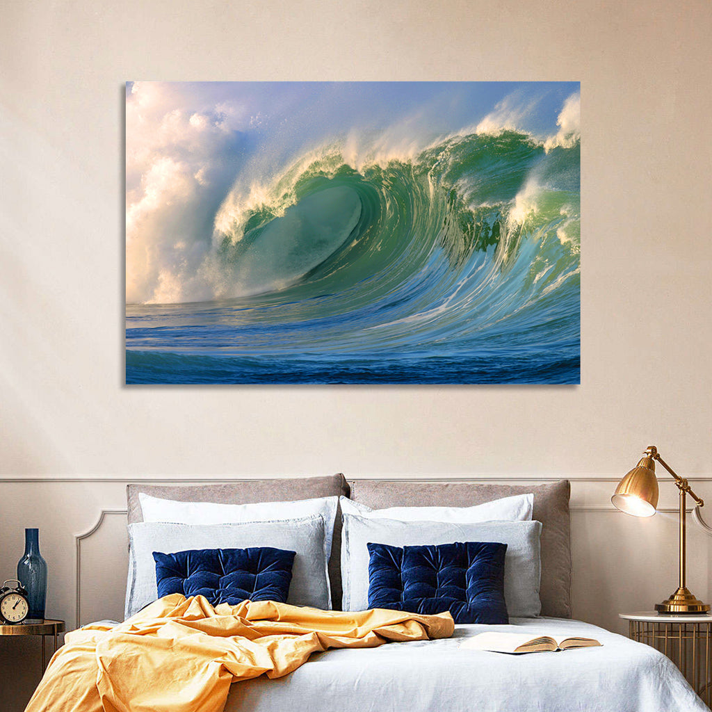 Golden Hour Barrel Wave Wall Art