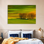 Moravian Wheat Fields with Chapel Wall Art