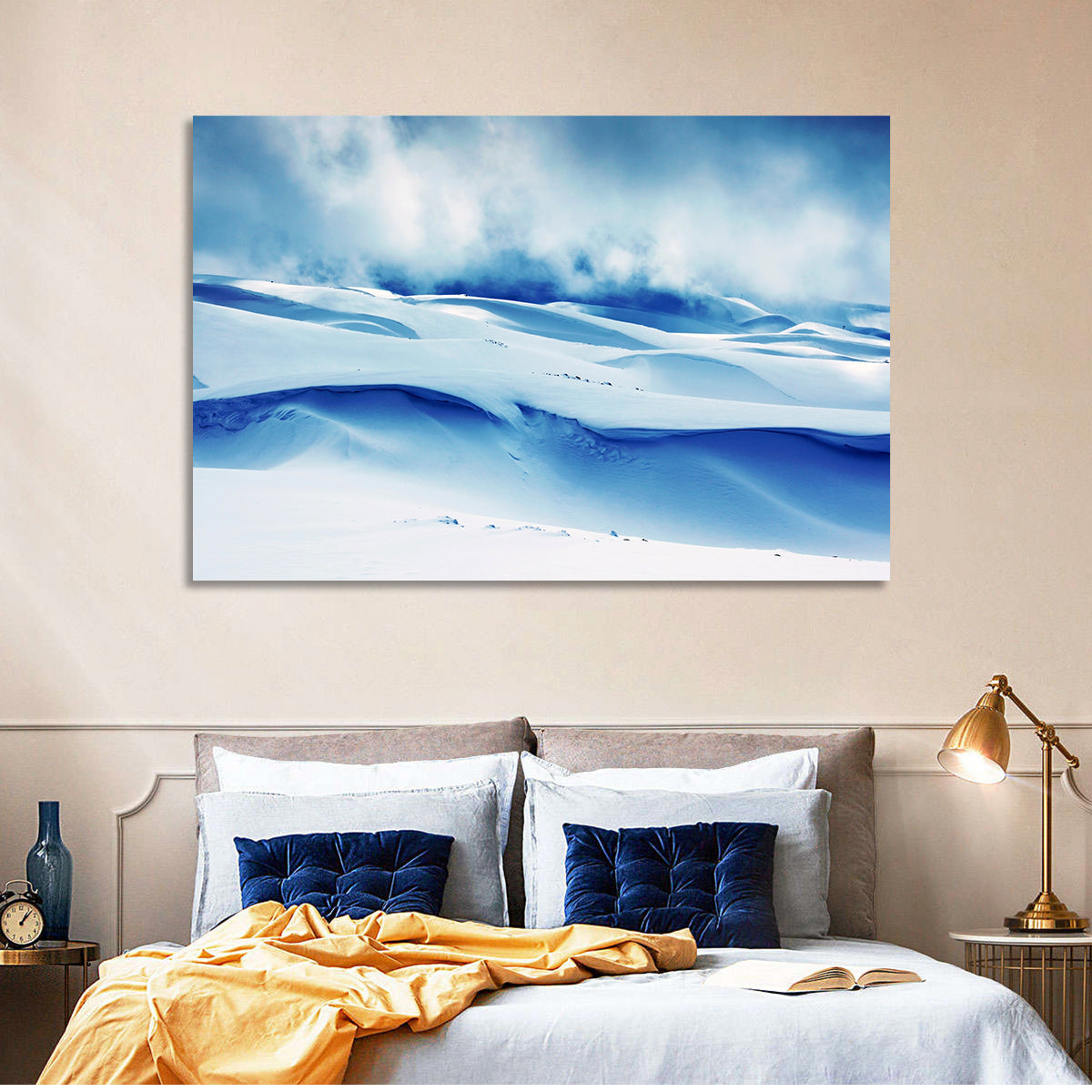 Wind-swept Snow Ridges Wall Art