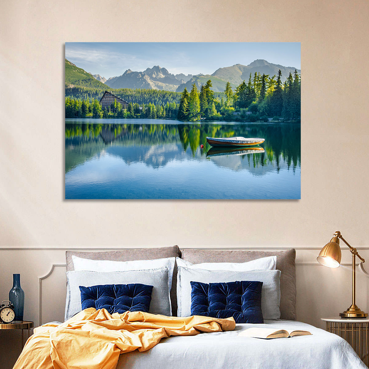 Štrbské Pleso Reflection Wall Art in a room, landscape