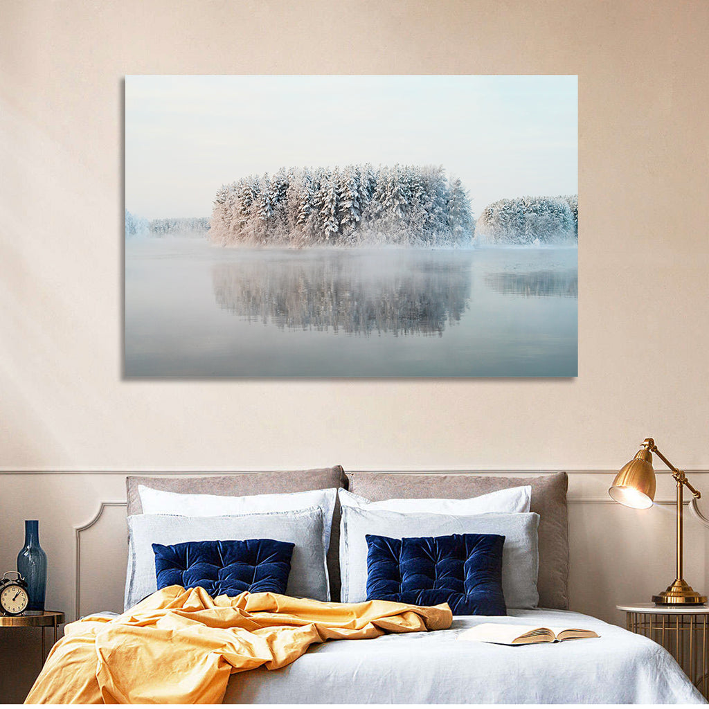 Misty Karelia Lake Wall Art