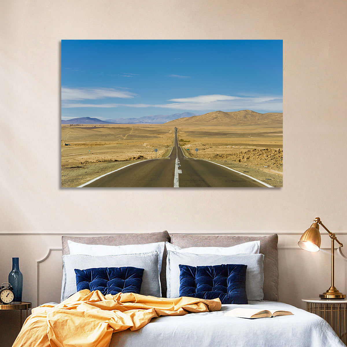 Atacama Road to the Horizon Wall Art in a room, landscape