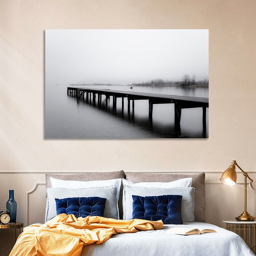 Misty Lake Jetty Wall Art