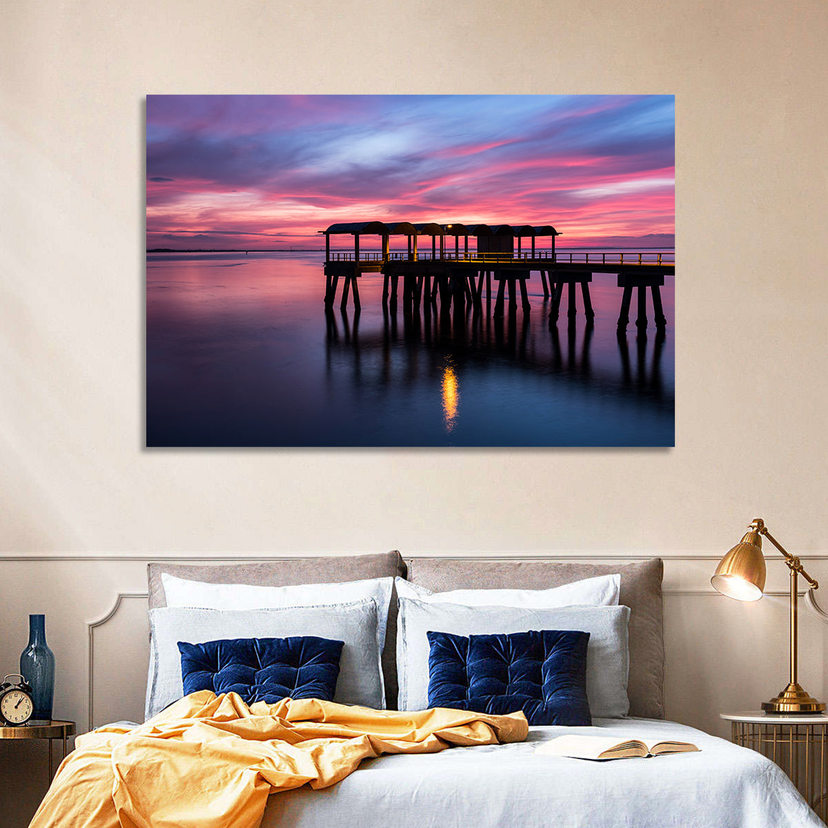 Jekyll Island Dusk Pier Wall Art
