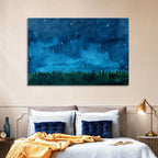 Starry Meadow Nightscape Wall Art