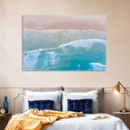 Turquoise Shoreline Aerial View Wall Art
