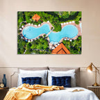 Aerial Figure Eight Resort Pool Wall Art
