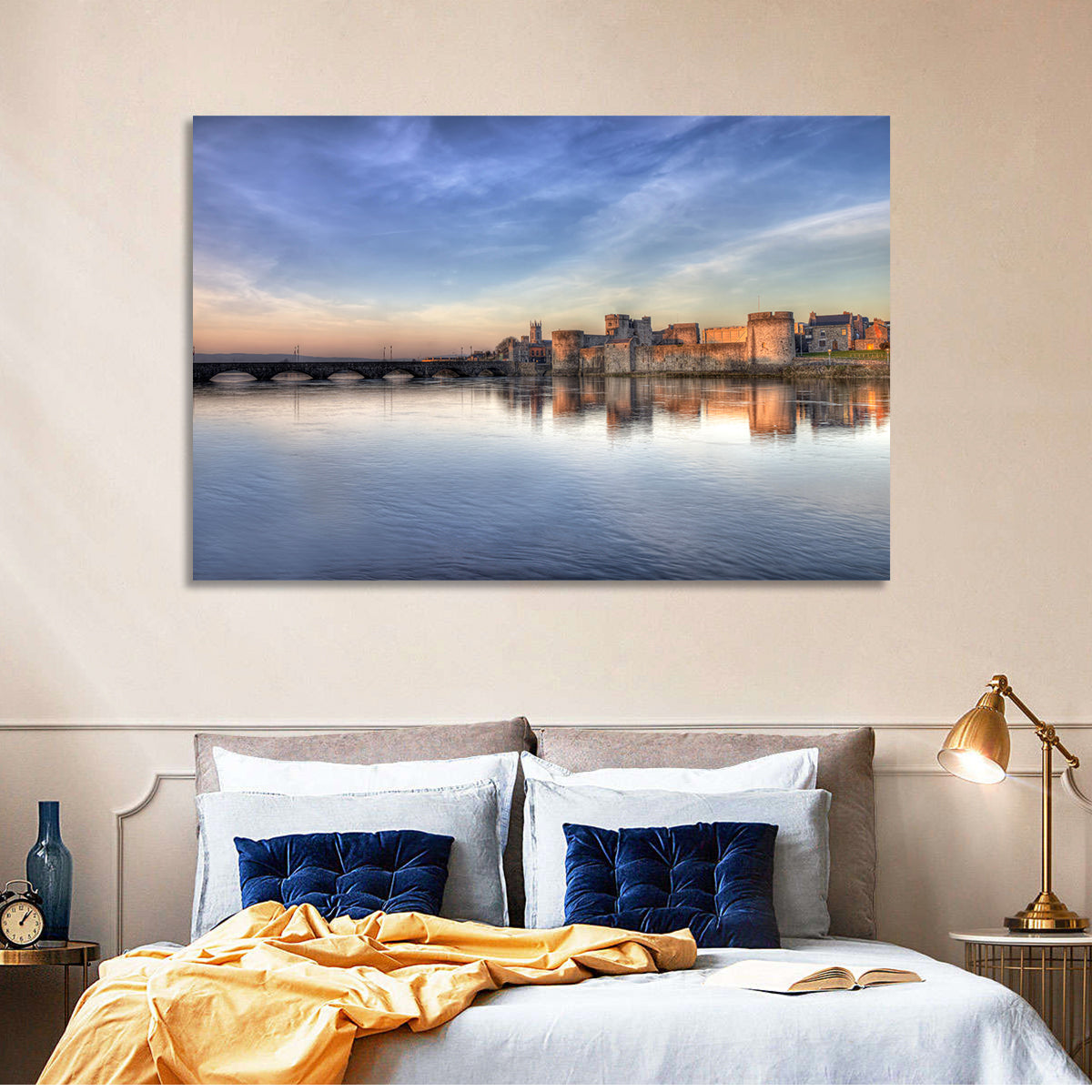 King John's Castle at Sunset Wall Art in a room, landscape