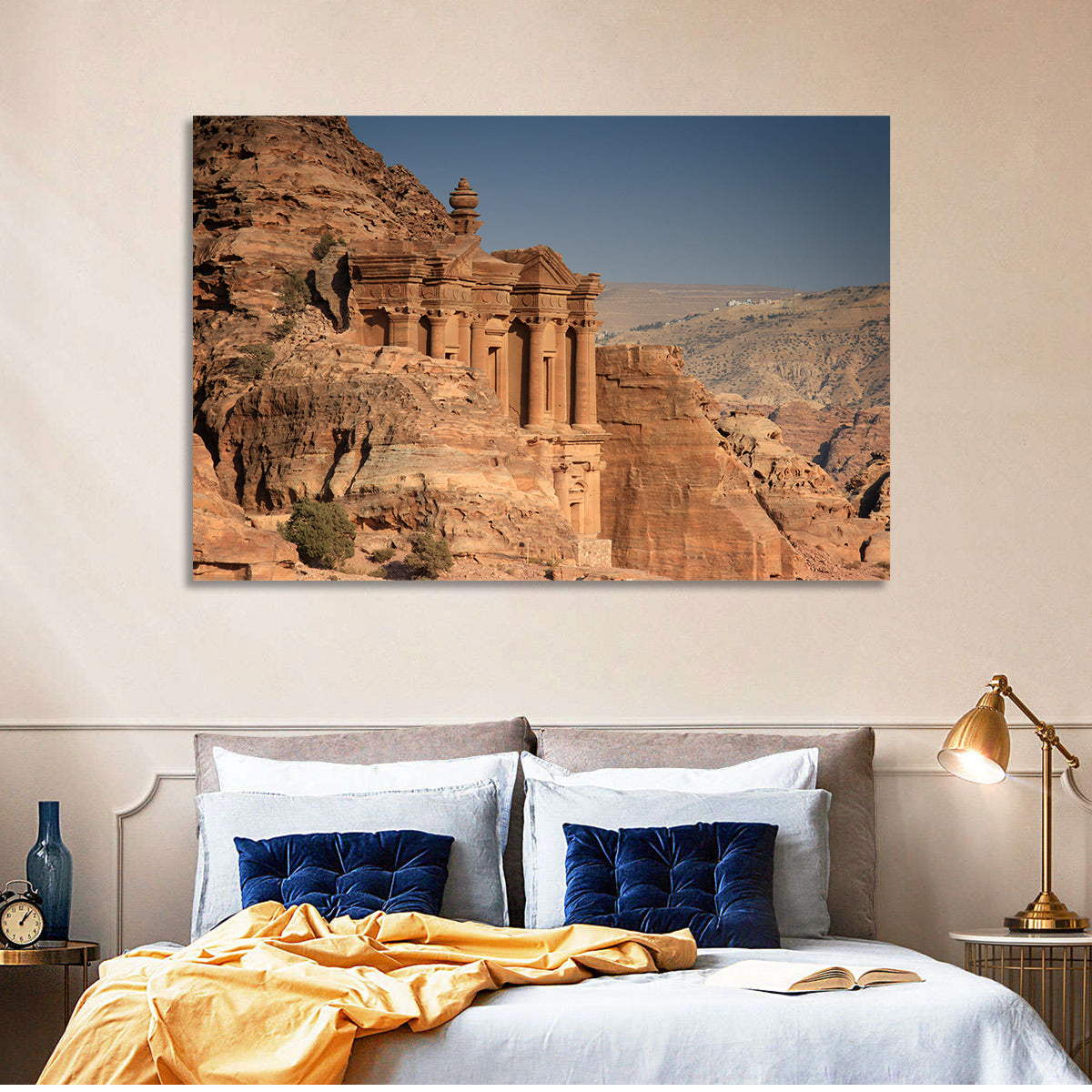 The Monastery at Petra Wall Art in a room, landscape