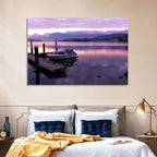 Lake Lucerne Pier at Dusk Wall Art