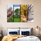 Four Seasons Tree Collage Wall Art