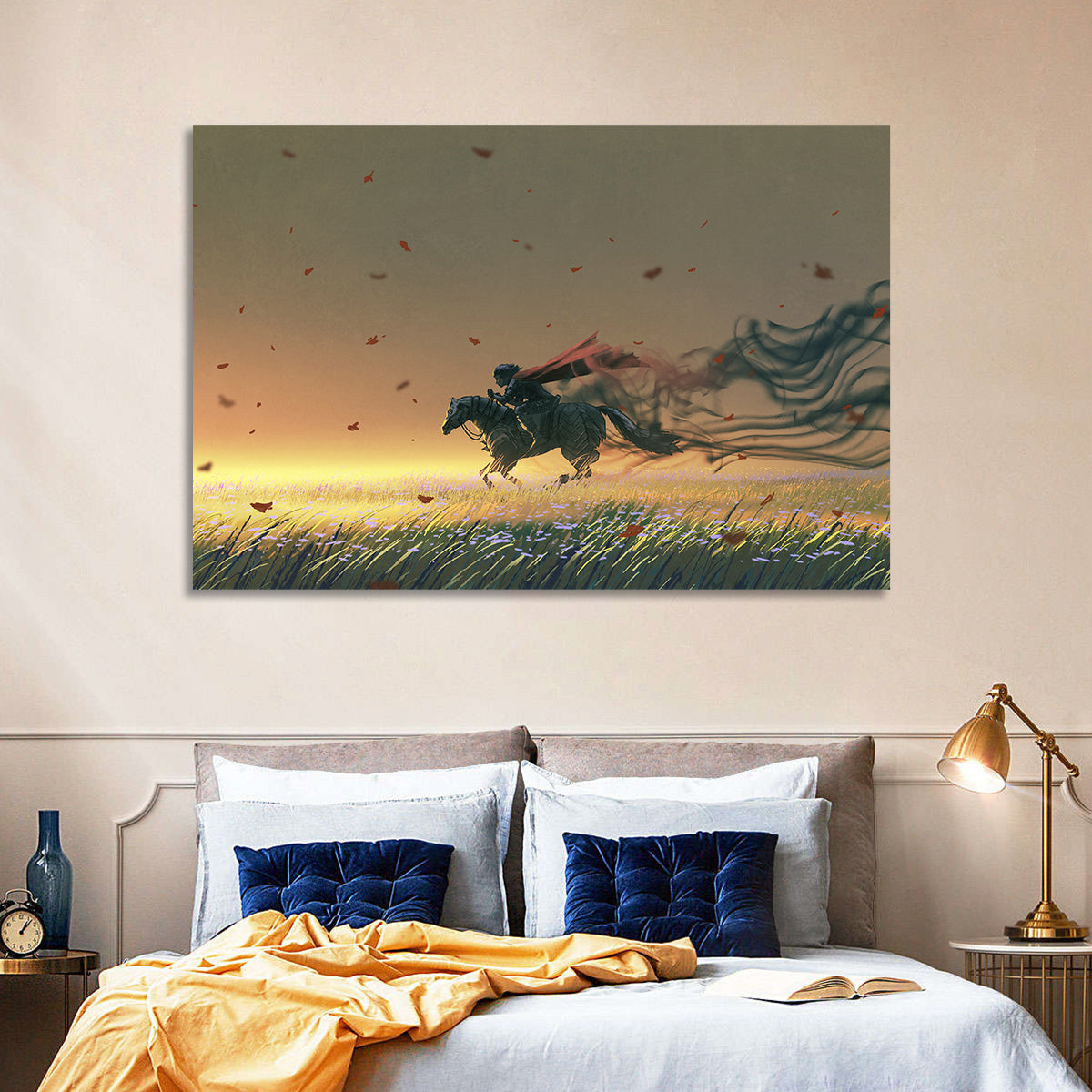 Unstoppable Knight with Red Cape Wall Art