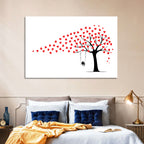 Heart Leaf Tree Silhouette Wall Art