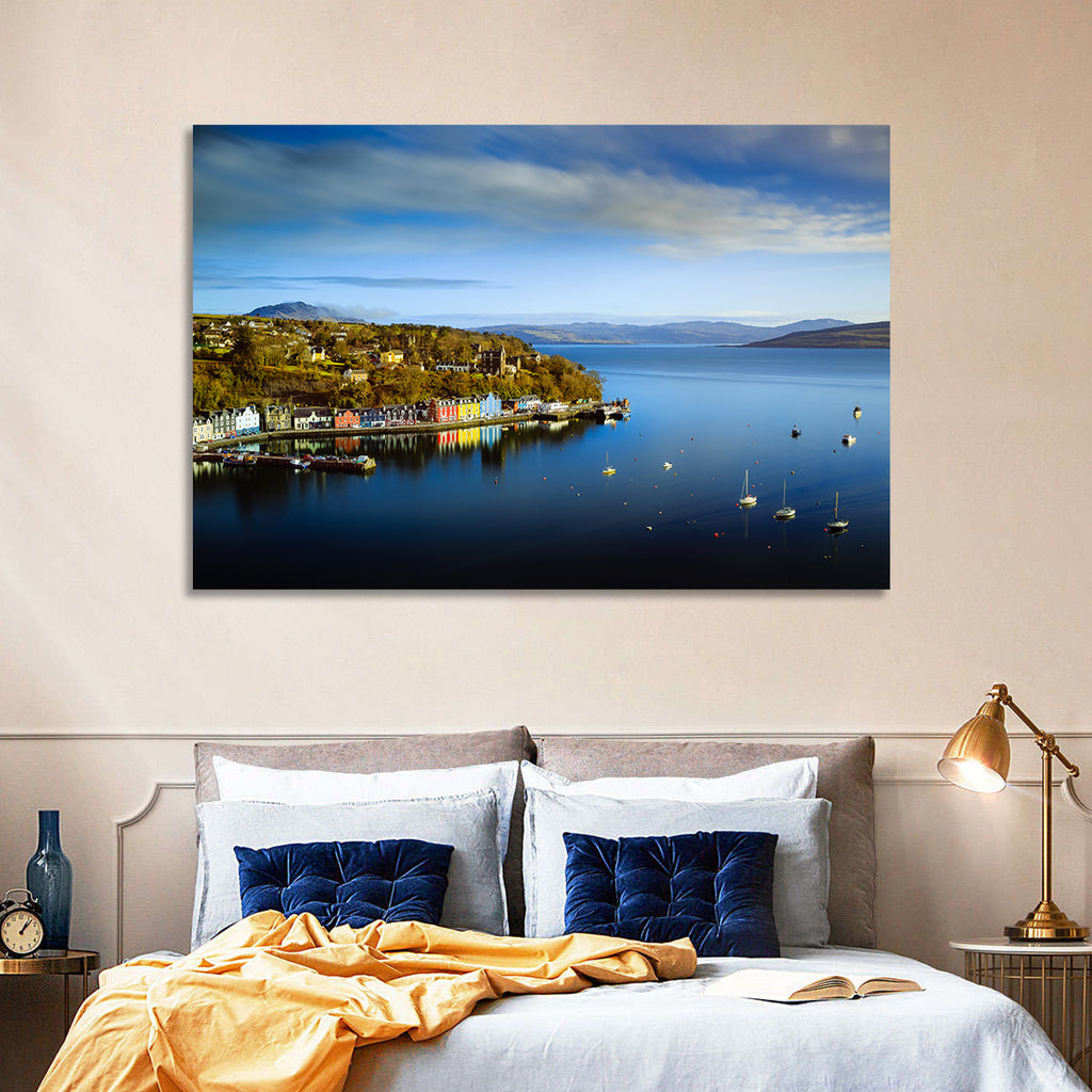 Portree Harbour Colorful Houses Wall Art