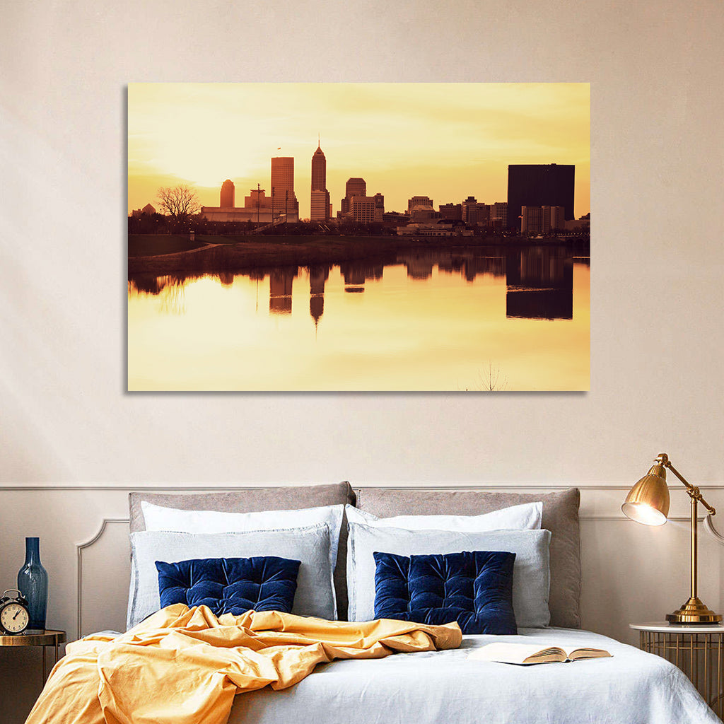 Indianapolis Golden Hour Skyline Wall Art