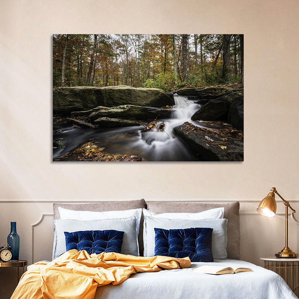 Cheaha Falls Autumn Waterfall Wall Art