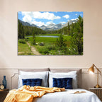 Sierra Nevada Trail to Snow Capped Peaks Wall Art