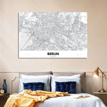 Berlin City Map Wall Art